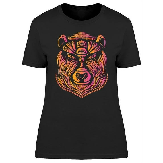 Bear Decorative Animal Head T-Shirt Women -Image by Shutterstock, Female x-Large