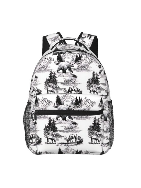 Bear Deer Backpack Lightweight Rucksack Travel Bag for Men and Women