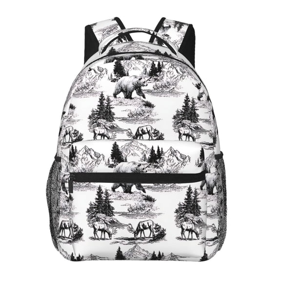 Bear Deer Backpack Lightweight Rucksack Travel Bag for Men and Women