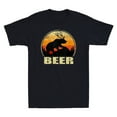 Bear + Deer = Beer Funny Drinking Beer Lover Gift Vintage Men's Black T