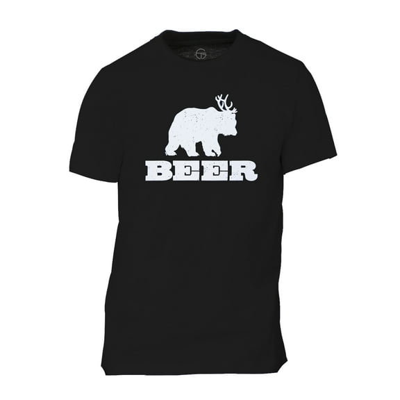 Bear   Deer = Beer  Mens Short-Sleeve T-Shirt - Black - Small