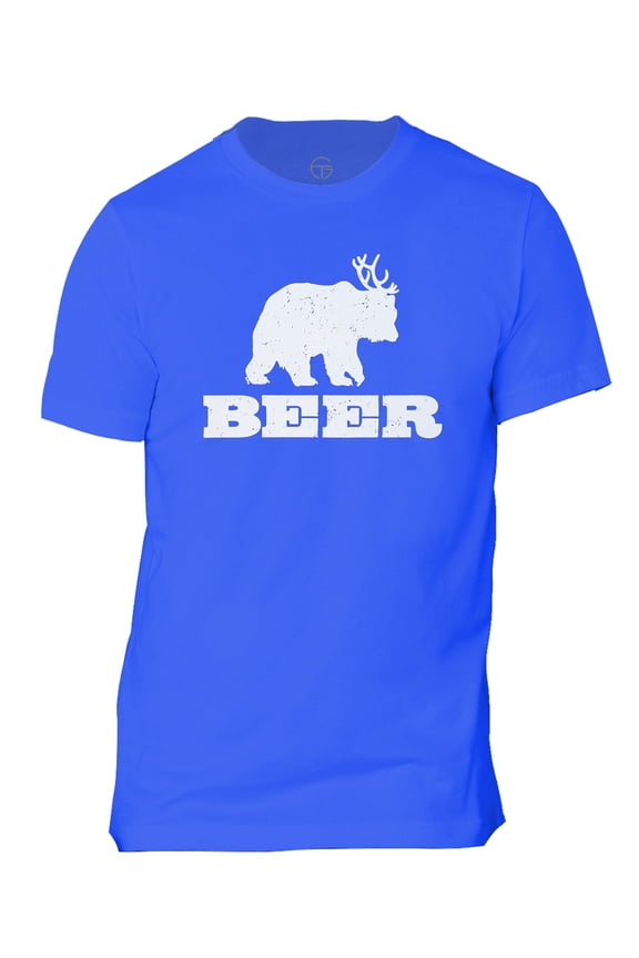 Bear + Deer = Beer  Mens Short-Sleeve T-Shirt - Royal L