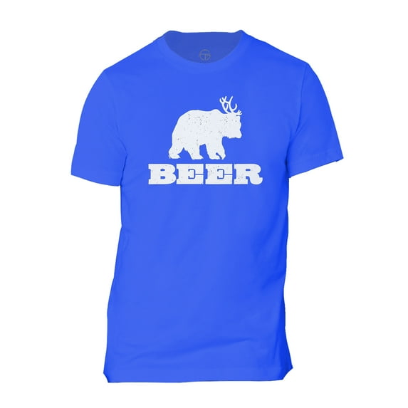 Bear + Deer = Beer Mens Short-Sleeve T-Shirt - Royal L
