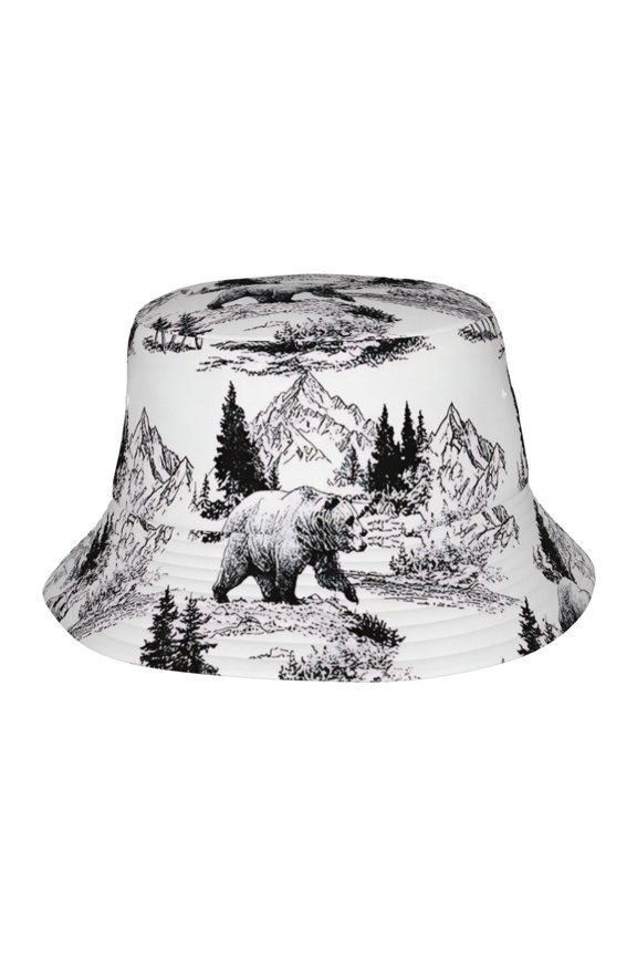 Bear Deer Fisherman's Hat Lightweight and Breathable Sun Hat Suitable for Both Men and Women