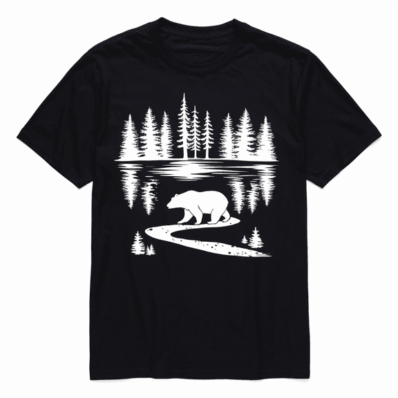 Bear Double Exposure Surreal Wildlife Animal T-Shirt