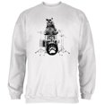 thumbnail image 1 of Bear Drummer White Adult Sweatshirt, 1 of 1