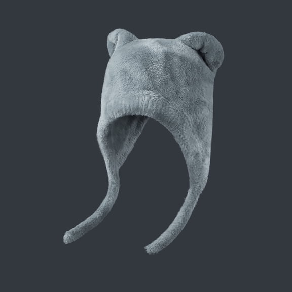 Bear Ear Beanie Cute Warm Knittd Beanies Grunge Goth Y2K Accessories Crochet Hats for Women Winter