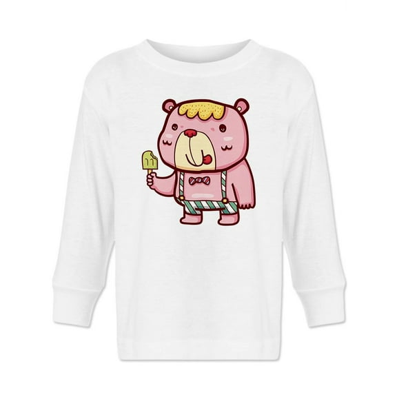 Bear Eating A Popsicle Long Sleeve Toddler -Image by Shutterstock,  2 Toddler