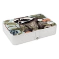 thumbnail image 1 of Bear Elegant PU Leather Jewelry Organizer Box with Removable Compartment - Portable Earring Organizer, 1 of 6