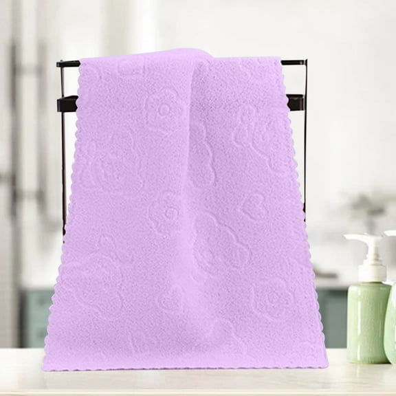 Bear Embossed Towel 30x60cm - Super Soft & Absorbent Microfiber Face & Body Towel for Makeup Removal, Bathing, Sensitive Skin - Cute Bear Design, Quick Dry, Easy Care