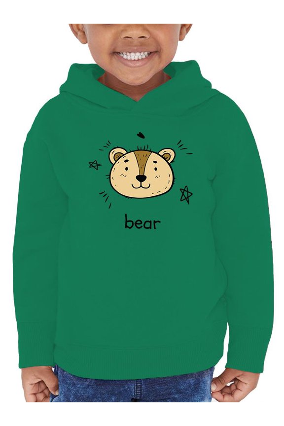 Bear Face Doodle Hoodie Toddler - Toddler Hoodie