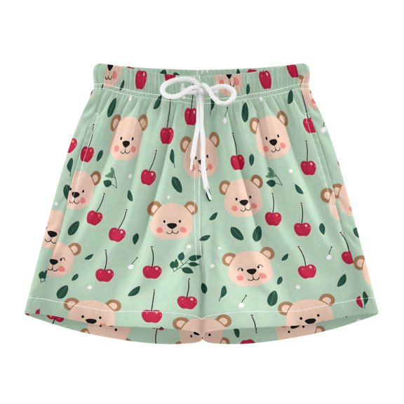 Bear Face Swim Trunks Quick Drying Bathing Suit Summer Shorts Swimwear