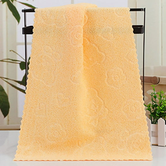 Bear Face Towels - Ultra Soft Microfiber Washcloths for Makeup Removal, Quick Dry Bath & Facial Towel Set, Cute Embossed Design (12x24 in)