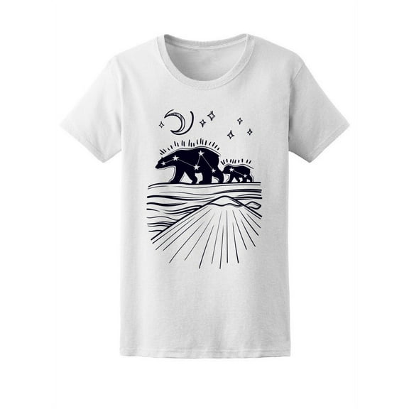 Bear Family In The Mountains. T-Shirt Men -Image by Shutterstock, Male Medium