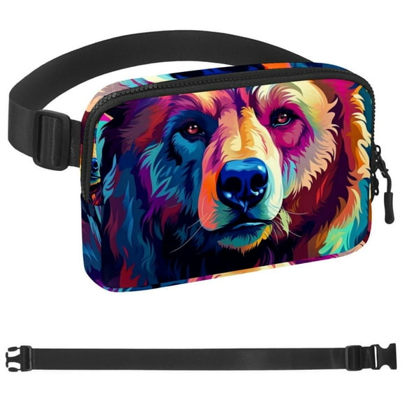 Bear Fanny Pack Waist Packs for Men Women, Waist Bag Hip Pack for Travel Hiking Running Outdoor Sports