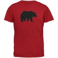 thumbnail image 1 of Bear Faux Stitched Red Adult T-Shirt - Large, 1 of 1