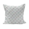 thumbnail image 1 of Bear Fluffy Throw Pillow Cushion Cover, Funny Polar Teddy Bears on Snowboards Skiing with Scarf and Glasses Ornate Snowflakes, Decorative Square Pillow Case, 26" x 26", Multicolor, by Ambesonne, 1 of 5