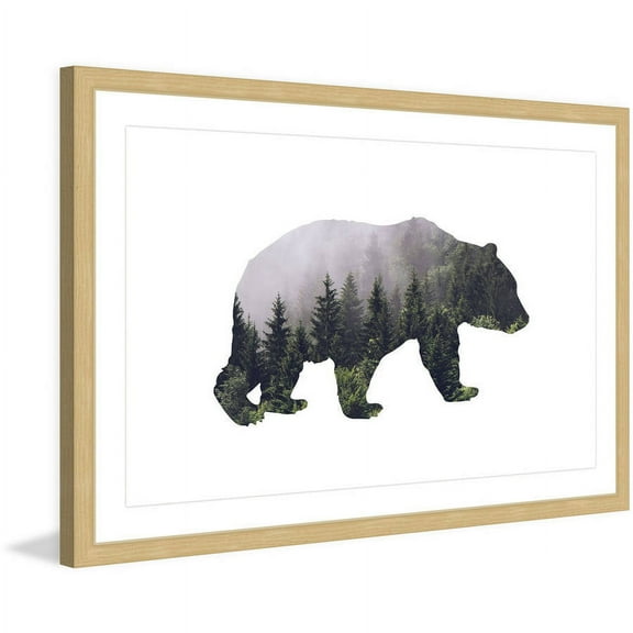 "Bear Forest" Framed Painting Print