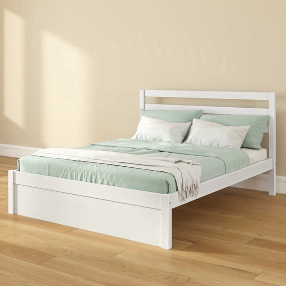 Bear Full Single Bed, Brushed White