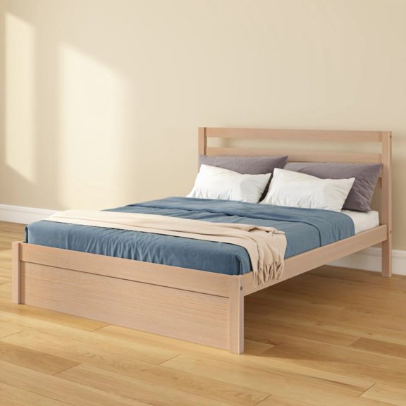 Bear Full Single Bed, Embossed Natural