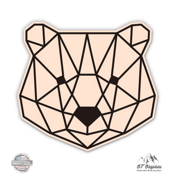 Bear Geometric - 12" Vinyl Sticker Waterproof Decal