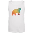 thumbnail image 1 of Bear Geometric White Adult Tank Top - Medium, 1 of 1