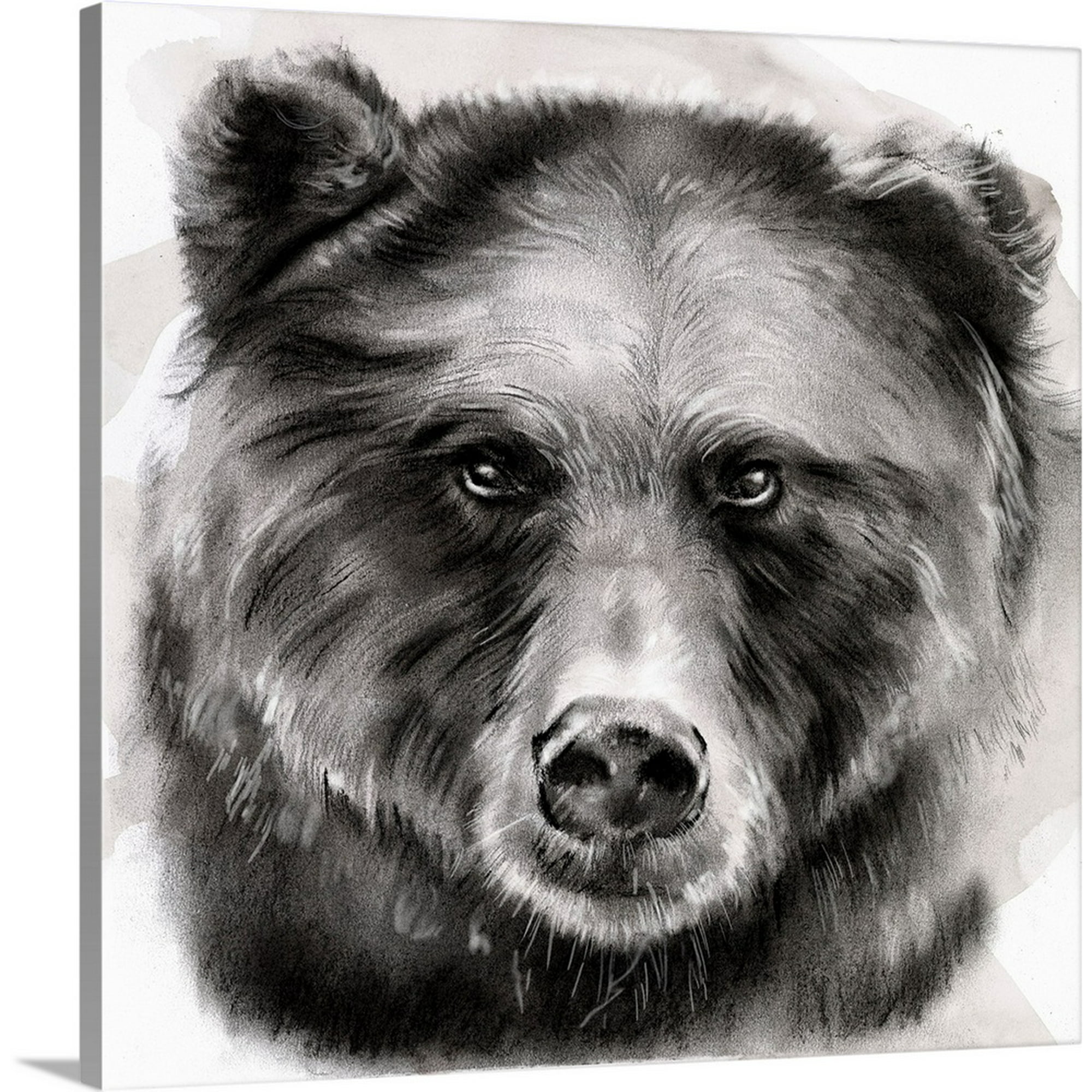 Bear Grin I | Canvas Wall Art, Cabin/Lodge Home Decor | 16x16 ...