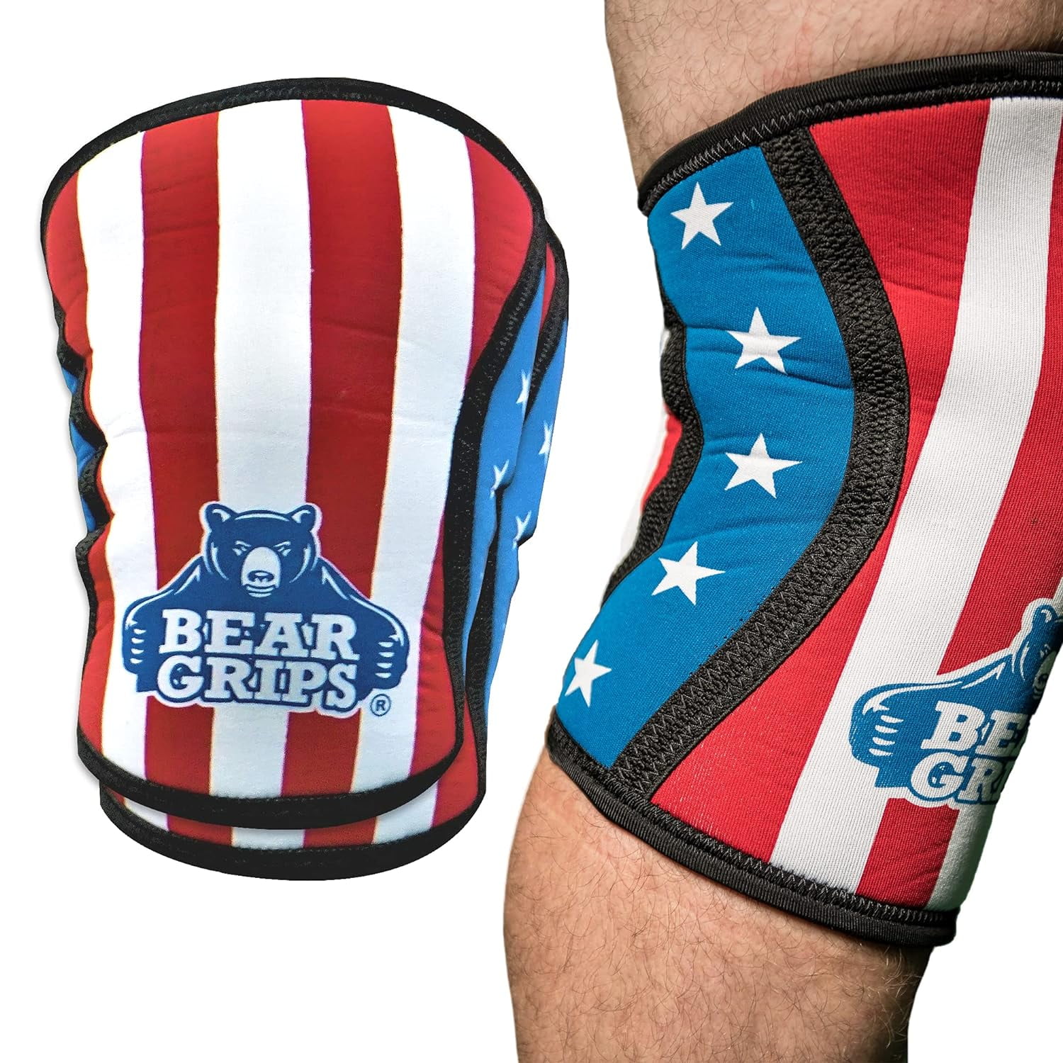 Bear Grips 2021 Extra Strength Compression Knee Sleeves Heavy Duty