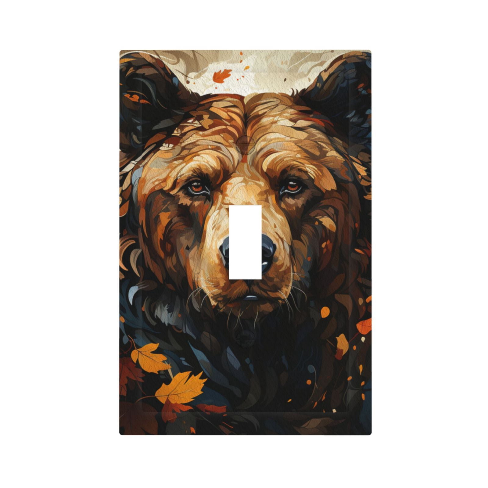 Bear Grizzly Bear Art Vintage Light Switch Cover Decorator Single ...