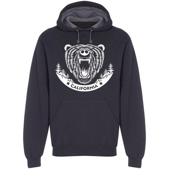 Bear Head And California Forest Hoodie Men -Image by Shutterstock, Male x-Large
