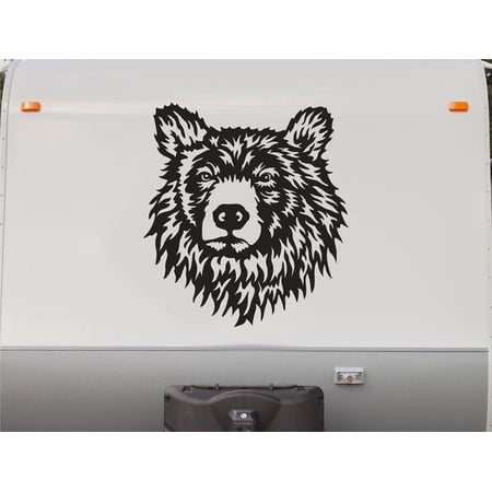 Bear Head Decal RV Camper Motor Home Auto Truck Trailer Sticker