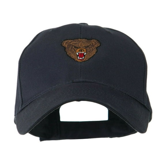 Bear Head Mascot Embroidered Cap - Navy OSFM