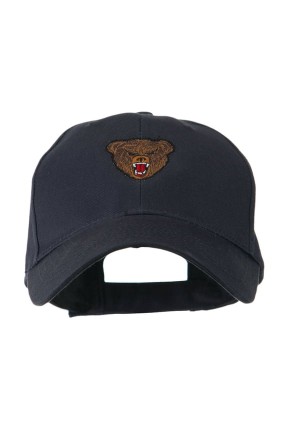 Bear Head Mascot Embroidered Cap - Navy OSFM