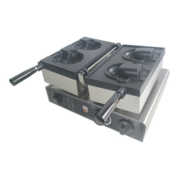 Bear Head Waffle Machine Open Mouth Bear Type Taiyaki Waffle Maker Bear Taiyaki Ice Cream 1800W