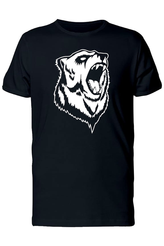 Bear Head With White Eyes T-Shirt Men -Image by Shutterstock, Male Large