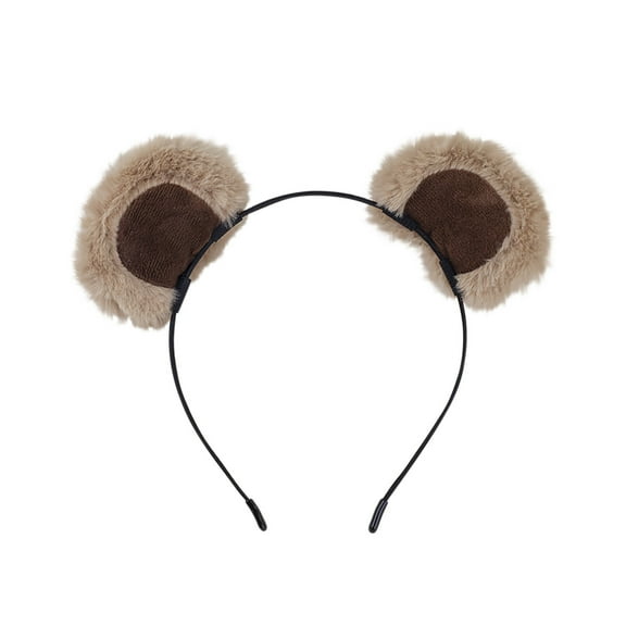 Bear Headband, Plush Velvet, Cute Bear Ears, Face Wash Hair Accessory, Elastic One Size Fits All