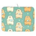 thumbnail image 1 of Bear Heart Pattern Drying Dish Mat Quick Drying Absorbent Soft Durable for Kitchen 18" x 24", 1 of 10