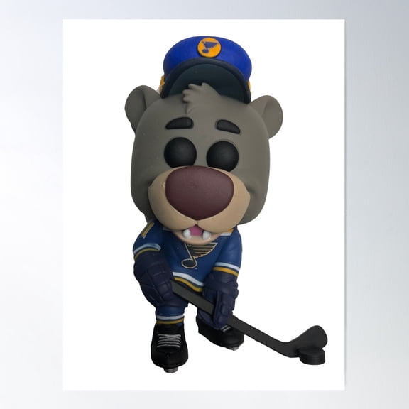 Bear Hockey Player Poster Wall Art, Modern Wall Decor For Living Room Bedroom, 12x18 UNFRAMED