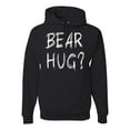 thumbnail image 1 of Bear Hug Lover | Mens Animal Lover Hooded Sweatshirt Graphic Hoodie, Black, Small, 1 of 3