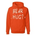 thumbnail image 1 of Bear Hug Lover | Mens Animal Lover Hooded Sweatshirt Graphic Hoodie, Orange, Medium, 1 of 3