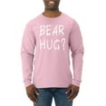 thumbnail image 1 of Bear Hug Lover | Mens Animal Lover Long Sleeve T-Shirt, Light Pink, Medium, 1 of 3