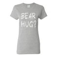 thumbnail image 1 of Bear Hug Lover | Womens Animal Lover Graphic T-Shirt, Heather Grey, Small, 1 of 3