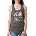 thumbnail image 1 of Bear Hug Lover | Womens Animal Lover Jersey Racerback Tank Top, Dark Grey, Medium, 1 of 3