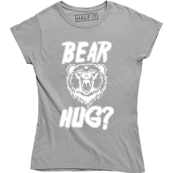 Bear Hug Loving Animal Graphics White Short Sleeve Women Gift T-Shirt