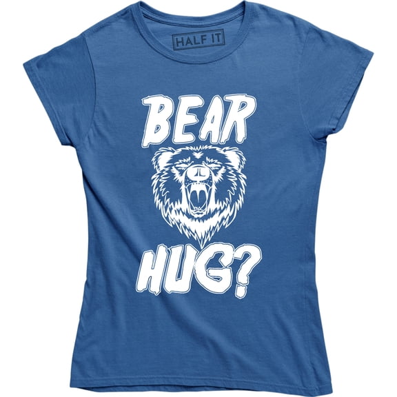 Bear Hug Loving Animal Graphics White Short Sleeve Women Gift T-Shirt