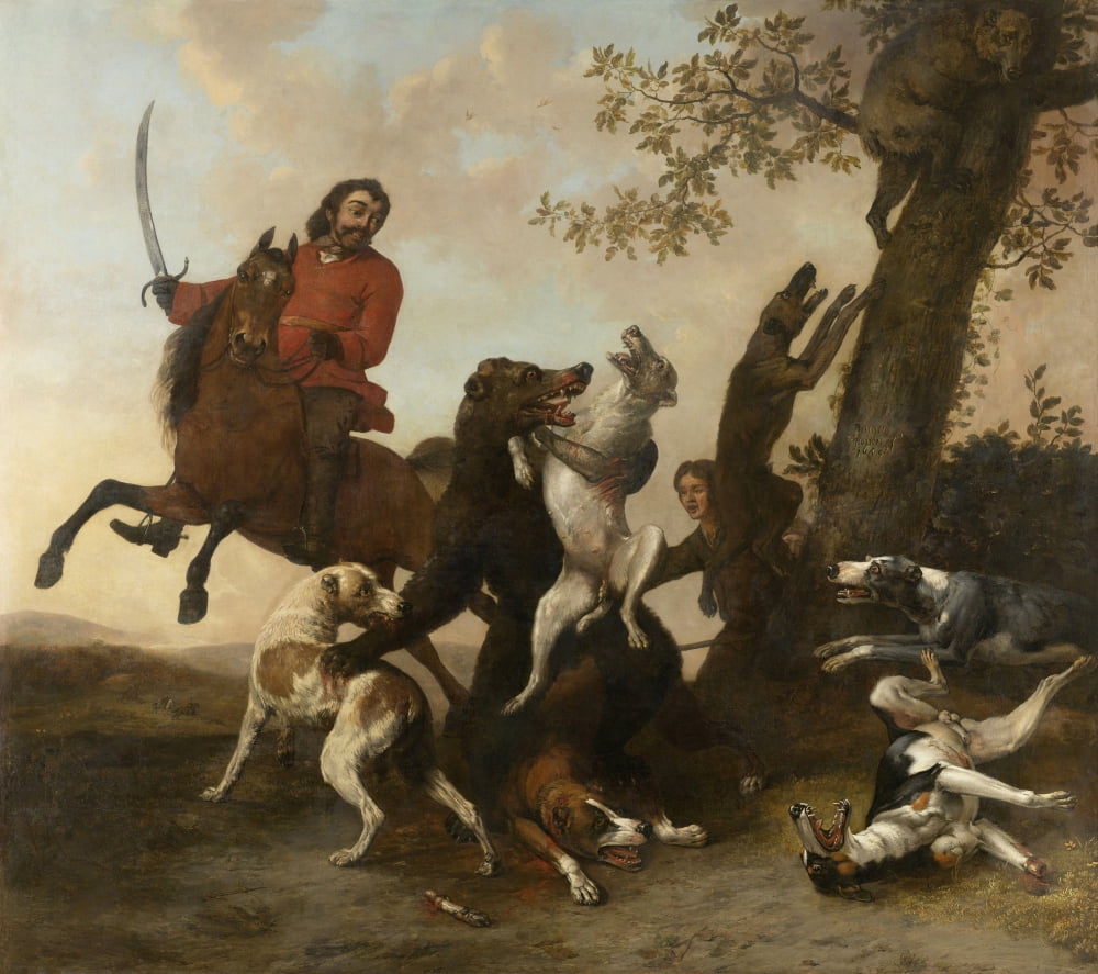 Bear Hunt Canvas Art - (36 x 24)