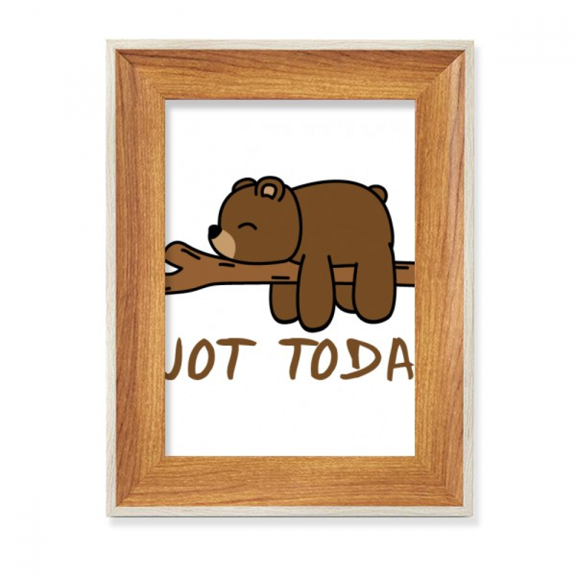 Bear Hunting Sleep Refuse Desktop Wooden Photo Frame Display Picture Art Painting Multiple Sets