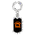 thumbnail image 1 of Bear Hunting Tourism Stainless Steel or 18k Gold Premium Swivel Dog Tag Keychain, 1 of 10