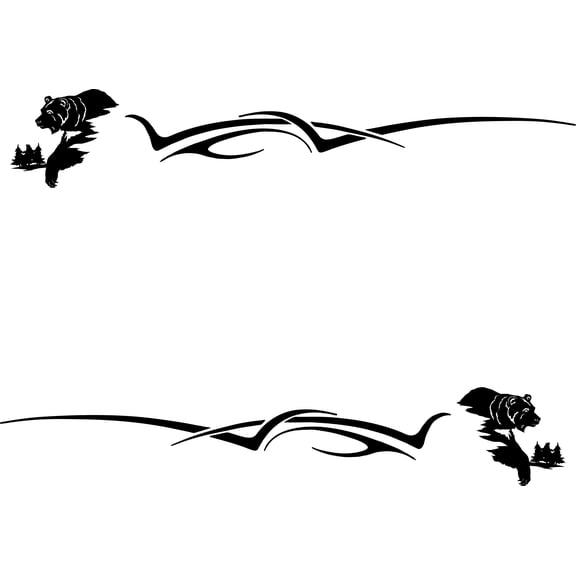 Bear Hunting Trailer Decals Truck Decal Side Set Vinyl Sticker Auto Decor Graphic Kit TT03
