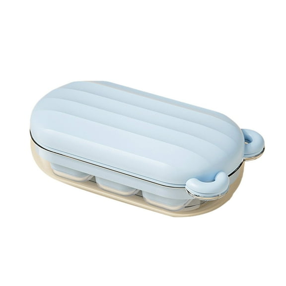 Bear Ice Box - Silicone, 6 Boxes with Lids, Square Ice Cubes, for Household/Freezer Use